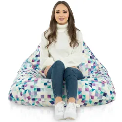 Ergonomiczna Łaciaty Pufa Sako Bermudy – Łatwa do przenoszenia