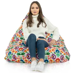 Ergonomiczna Łaciaty Pufa Sako Bermudy – Łatwa do przenoszenia