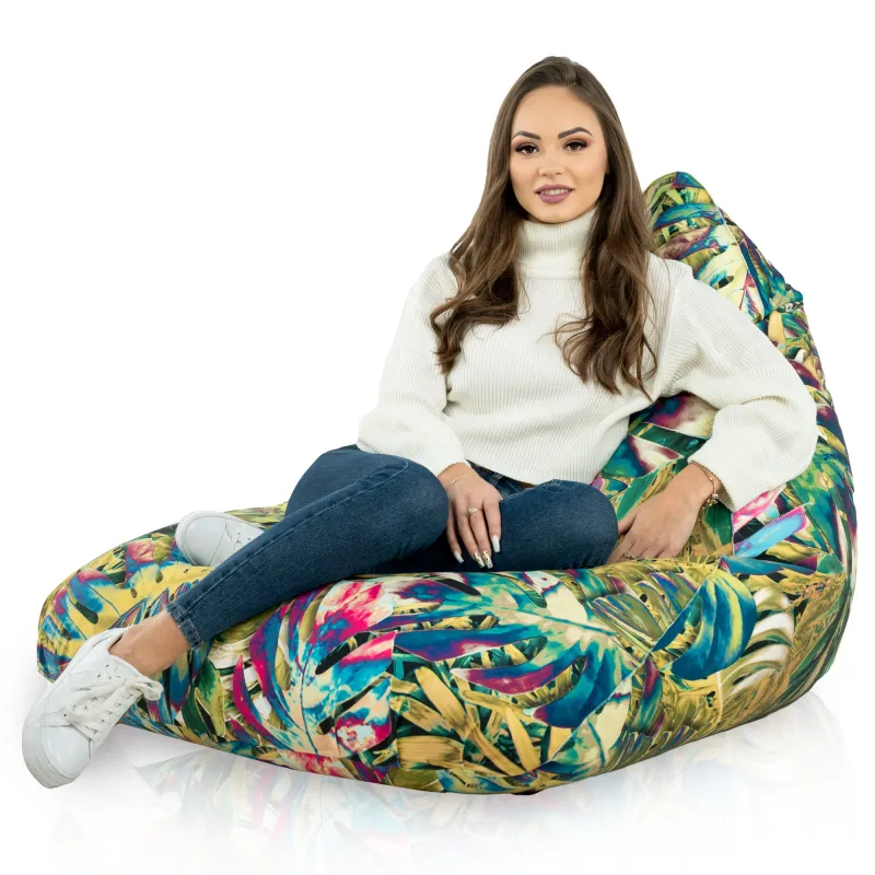 Ergonomiczna Łaciaty Pufa Sako Bermudy – Łatwa do przenoszenia