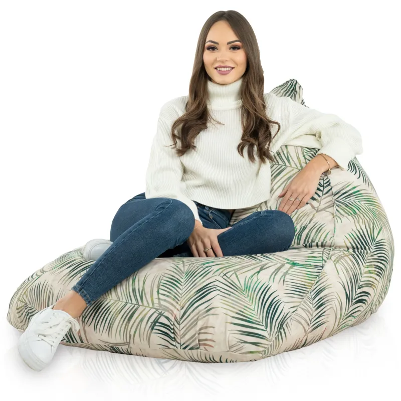 Ergonomiczna Łaciaty Pufa Sako Bermudy – Łatwa do przenoszenia