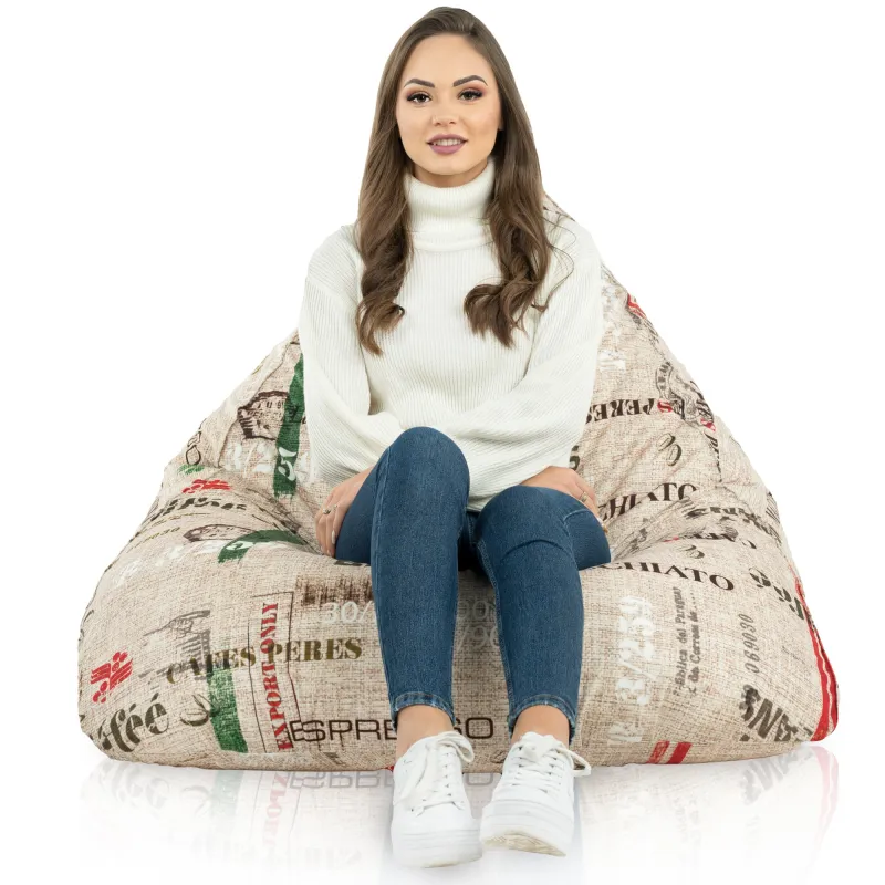 Ergonomiczna Łaciaty Pufa Sako Bermudy – Łatwa do przenoszenia