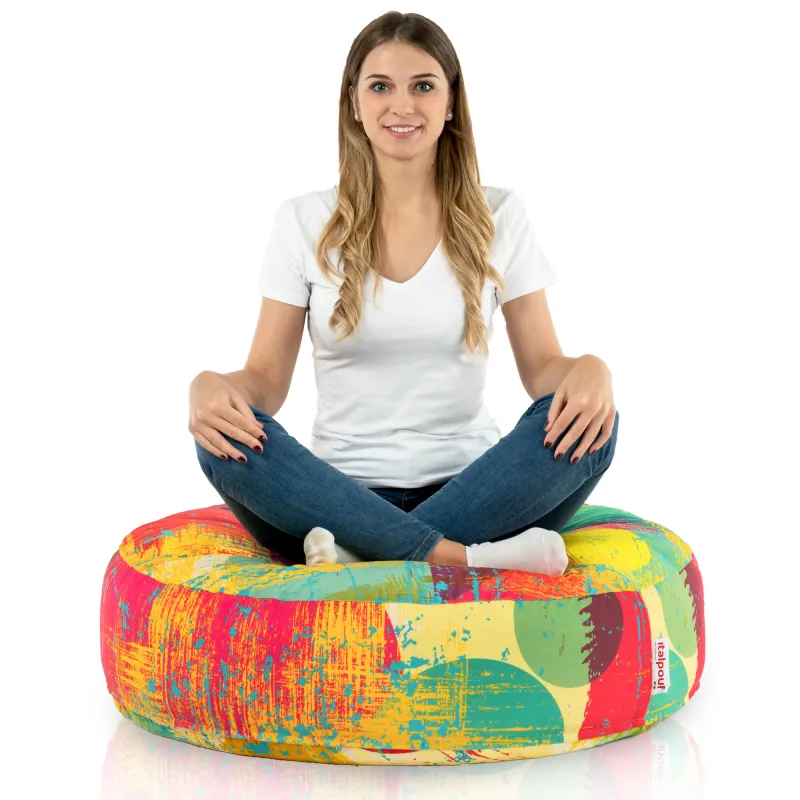 Nowoczesna Biała Poducha Okrągła Nylon – Świetna do domu i ogrodu