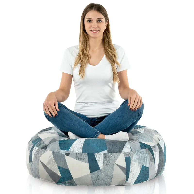 Nowoczesna Biała Poducha Okrągła Nylon – Świetna do domu i ogrodu