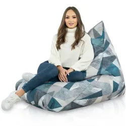 Nowoczesna Biała Pufa Sako Do Leżenia Bermudy Nylon – Z wodoodporną powłoką