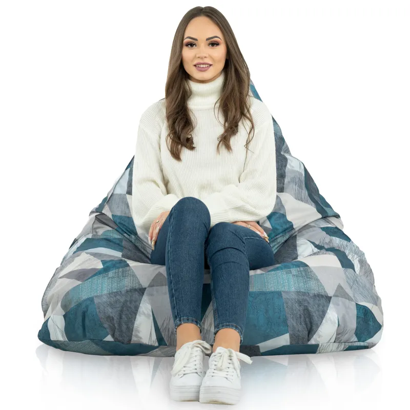 Nowoczesna Biała Pufa Sako Do Leżenia Bermudy Nylon – Z wodoodporną powłoką