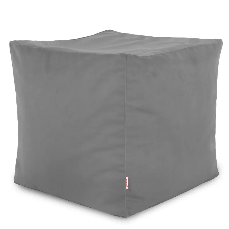 Wytrzymała Perłowy Puf Kwadratowy Plusz – Z wodoodporną powłoką