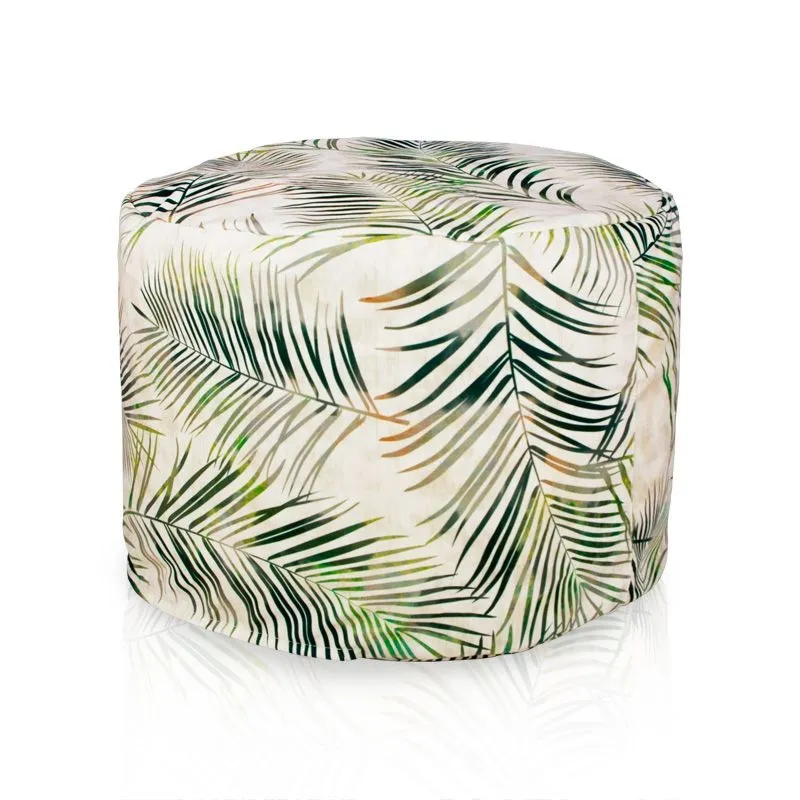 Nowoczesna Biała Pufa Nylon Cilindro – Idealna do relaksu