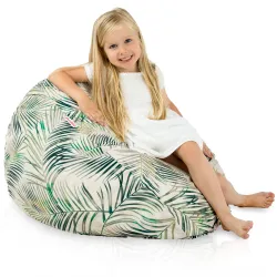 Ergonomiczna Biała Pufa Worek Sako Dla Dziecka Nylon Outdoor – Z wodoodporną powłoką