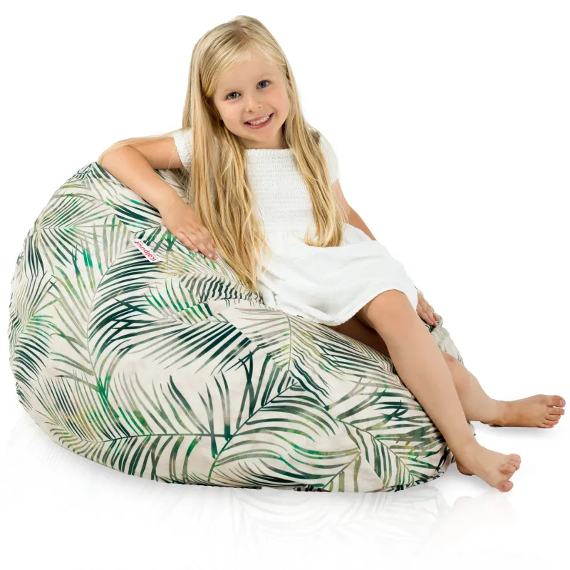 Ergonomiczna Biała Pufa Worek Sako Dla Dziecka Nylon Outdoor – Z wodoodporną powłoką