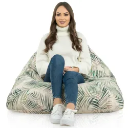 Nowoczesna Biała Pufa Sako Do Leżenia Bermudy Nylon – Z wodoodporną powłoką