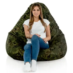 Stylowa Biały Worek Sako Drop XXL Outdoor – Z wodoodporną powłoką