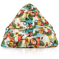 Ergonomiczna Łaciaty Pufa Sako Bermudy – Łatwa do przenoszenia