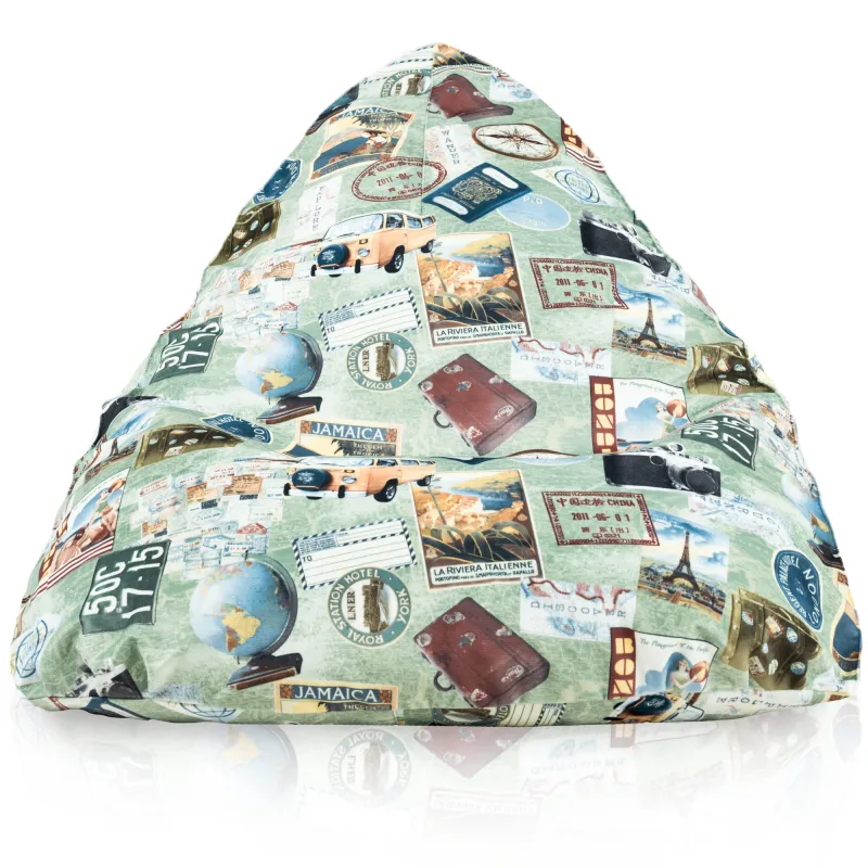 Ergonomiczna Łaciaty Pufa Sako Bermudy – Łatwa do przenoszenia