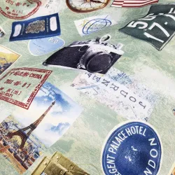 Ergonomiczna Łaciaty Pufa Sako Bermudy – Łatwa do przenoszenia