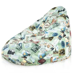 Pufa Worek z Oparciem Drop XXL - Premium Prints